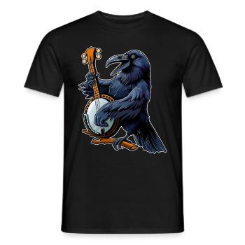 Raven Crow Joueur de banjo bluegrass - T-shirt homme - noir - Devant - AI Model Male 178 light (178cm)