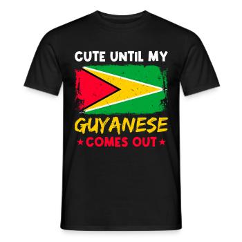 Stolzer Guyanese - Männer T-Shirt - Schwarz - Vorne - AI Model Male 178 light (178cm)