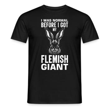 Flemish Giant Rabbit Rabbit Rabbit - Men's T-Shirt - black - Front - AI Model Male 178 light (178cm)