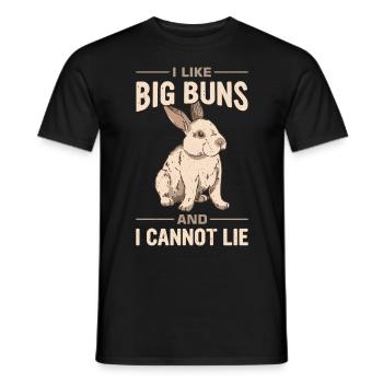 Flemish Giant Rabbit Rabbit Rabbit - Men's T-Shirt - black - Front - AI Model Male 178 light (178cm)