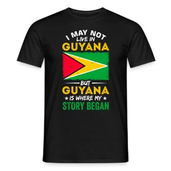 Stolzer Guyanese - Männer T-Shirt - Schwarz - Vorne - AI Model Male 178 light (178cm)
