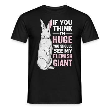 Flemish Giant Rabbit Rabbit Rabbit - Men's T-Shirt - black - Front - AI Model Male 178 light (178cm)