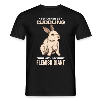 Flemish Giant Rabbit Rabbit Rabbit - Men's T-Shirt - black - Front - AI Model Male 178 light (178cm)