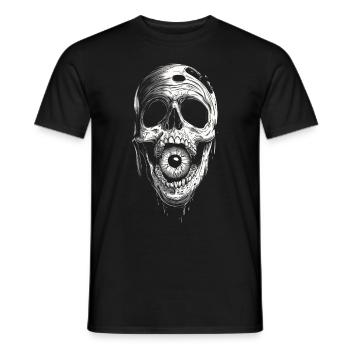 Weirdcore Aesthetic Skull Eyeball Creepy S - Men's T-Shirt - black - Front - AI Model Male 178 light (178cm)