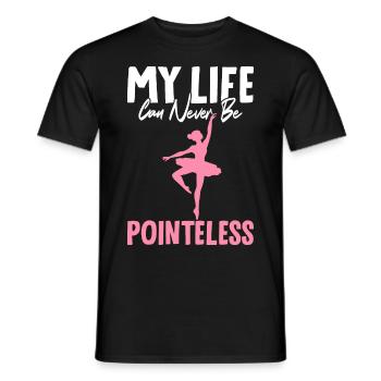 Ballerine Ballet danseuse Punchline La vie peut être n - T-shirt homme - noir - Devant - AI Model Male 178 light (178cm)