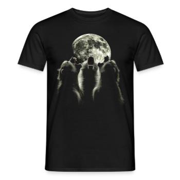 Pavian Affe Heulender Mond - Männer T-Shirt - Schwarz - Vorne - AI Model Male 178 light (178cm)