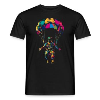 Parachutiste parachutiste - T-shirt homme - noir - Devant - AI Model Male 178 light (178cm)