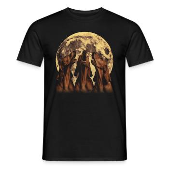 Limier Chien Lune Hurlante - T-shirt homme - noir - Devant - AI Model Male 178 light (178cm)