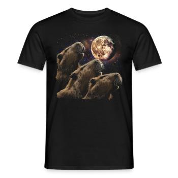 Capybara Capibara Heulender Mond - Männer T-Shirt - Schwarz - Vorne - AI Model Male 178 light (178cm)