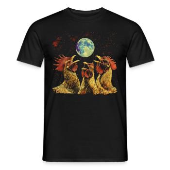 Hühnerfarmer Bauernhof Heulender Mond - Männer T-Shirt - Schwarz - Vorne - AI Model Male 178 light (178cm)