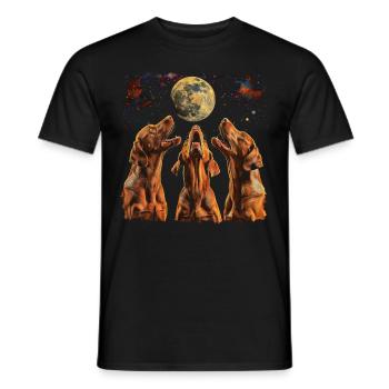 Baie de Chesapeake Retriever Chien Lune Hurlante - T-shirt homme - noir - Devant - AI Model Male 178 light (178cm)