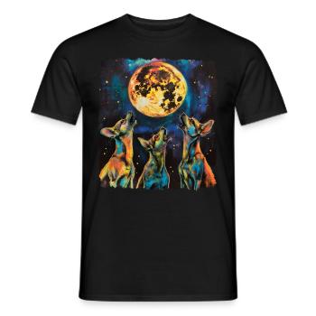 Chihuahua Hund Heulender Mond - Männer T-Shirt - Schwarz - Vorne - AI Model Male 178 light (178cm)