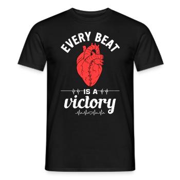 Heart Bypass Heart Attack Heart Surgery - Men's T-Shirt - black - Front - AI Model Male 178 light (178cm)