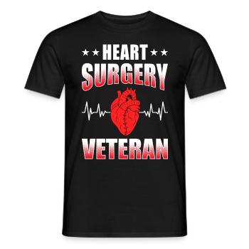 Heart Bypass Heart Attack Heart Surgery - Men's T-Shirt - black - Front - AI Model Male 178 light (178cm)