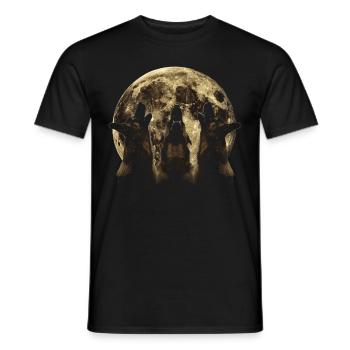 Belgischer Malinois Hund Heulender Mond - Männer T-Shirt - Schwarz - Vorne - AI Model Male 178 light (178cm)