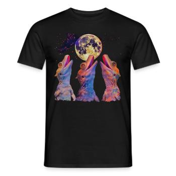 Lézard huppé Lune hurlante - T-shirt homme - noir - Devant - AI Model Male 178 light (178cm)