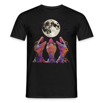 Lézard huppé Lune hurlante - T-shirt homme - noir - Devant - AI Model Male 178 light (178cm)