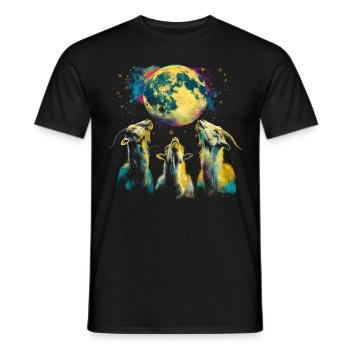 Ziegenhof Tier Bauer Heulender Mond - Männer T-Shirt - Schwarz - Vorne - AI Model Male 178 light (178cm)