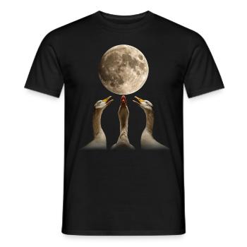 Oie canard lune hurlante - T-shirt homme - noir - Devant - AI Model Male 178 light (178cm)