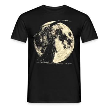 Sensenmann Der Tod Heulender Mond - Männer T-Shirt - Schwarz - Vorne - AI Model Male 178 light (178cm)