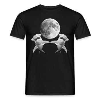 Hammerhai Meerestier Heulender Mond - Männer T-Shirt - Schwarz - Vorne - AI Model Male 178 light (178cm)