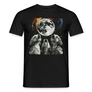 Havaneser Hund Heulender Mond - Männer T-Shirt - Schwarz - Vorne - AI Model Male 178 light (178cm)