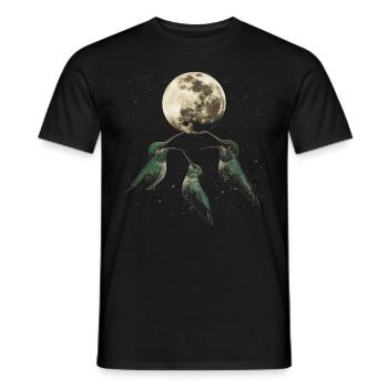 Kolibri Vogel Heulender Mond - Männer T-Shirt - Schwarz - Vorne - AI Model Male 178 light (178cm)