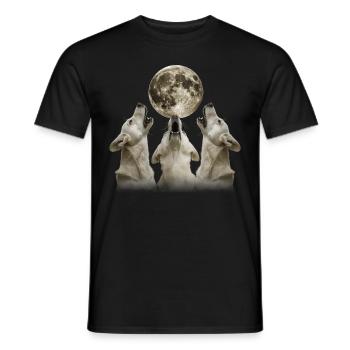 Labrador Retriever Hund Heulender Mond - Männer T-Shirt - Schwarz - Vorne - AI Model Male 178 light (178cm)