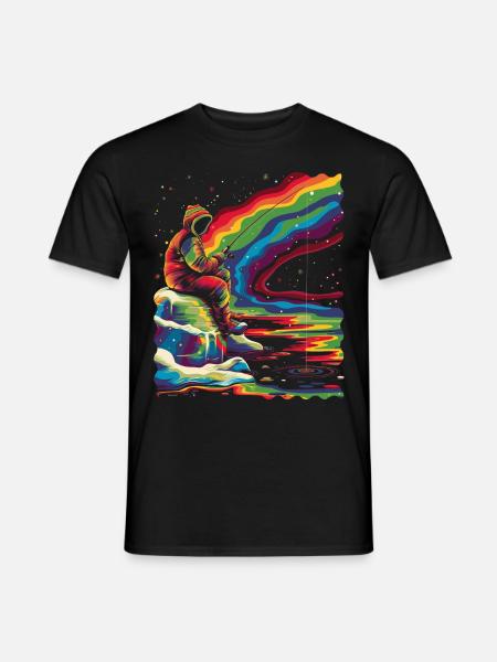 Pêche sur glace Pêcheur Pêcheur Popart - T-shirt homme - noir
