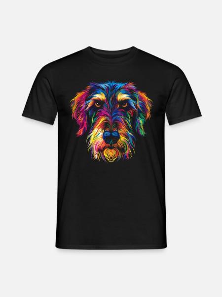 Irish Wolfhound Dog Popart - Men's T-Shirt - black
