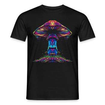 Champignon Cottagecore Popart - T-shirt homme - noir - Devant - AI Model Male 178 light (178cm)