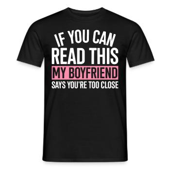 Si vous pouvez lire ceci, mon ami dit que le - T-shirt homme - noir - Devant - AI Model Male 178 light (178cm)