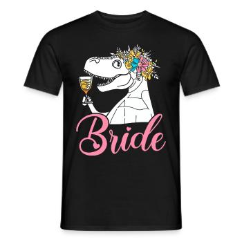 Braut Brautparty Bachelorette Dinosaurier - Männer T-Shirt - Schwarz - Vorne - AI Model Male 178 light (178cm)