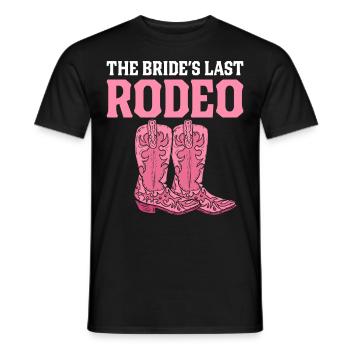 Bridal Shower Bachelorette Party Rodeo The Last Rod - Men's T-Shirt - black - Front - AI Model Male 178 light (178cm)
