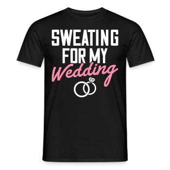 Bridal Party Bachelorette Schwitzen für meine Hoch - Männer T-Shirt - Schwarz - Vorne - AI Model Male 178 light (178cm)