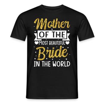 Bridal Party Mom Mutter der schönsten Braut - Männer T-Shirt - Schwarz - Vorne - AI Model Male 178 light (178cm)