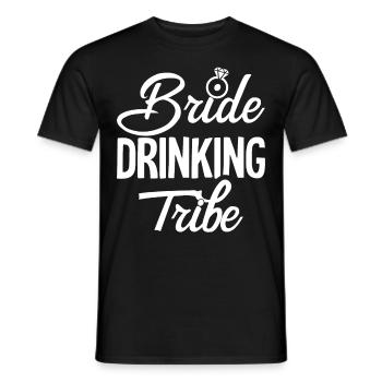 Bridal Shower Beer Bridal Drinking Tribe - Men's T-Shirt - black - Front - AI Model Male 178 light (178cm)