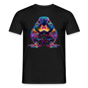 Ornithorynque mammifère Popart - T-shirt homme - noir - Devant - AI Model Male 178 light (178cm)