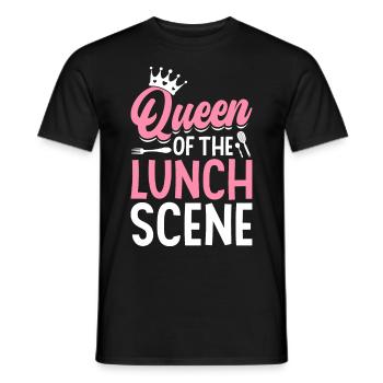 Cafétéria Employée Reine du Déjeuner - T-shirt homme - noir - Devant - AI Model Male 178 light (178cm)