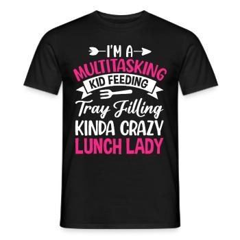 Cafeteria-Mitarbeiterin Multitasking Kinderfütteru - Männer T-Shirt - Schwarz - Vorne - AI Model Male 178 light (178cm)