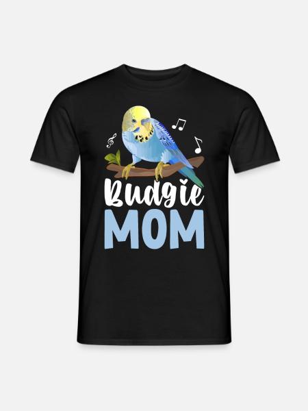 Budgie-Mom Budgie-Parrot Wellensit - Men's T-Shirt - black