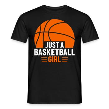 Only one basketball player - Men's T-Shirt - black - Front - AI Model Male 178 light (178cm)