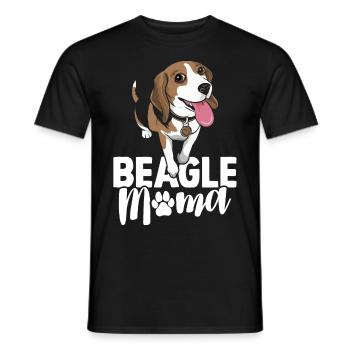 Beagle Maman Chien Beagle Lover - T-shirt homme - noir - Devant - AI Model Male 178 light (178cm)