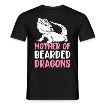 Mother of bearded dragons, lizard lover, mom - Men's T-Shirt - black - Front - AI Model Male 178 light (178cm)
