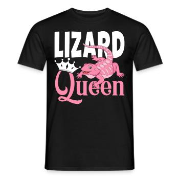 Bearded Dragon Lizard Lover Lizard Queen - Men's T-Shirt - black - Front - AI Model Male 178 light (178cm)