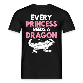 Bartagame Eidechse Liebhaber Mädchen Prinzessin br - Männer T-Shirt - Schwarz - Vorne - AI Model Male 178 light (178cm)