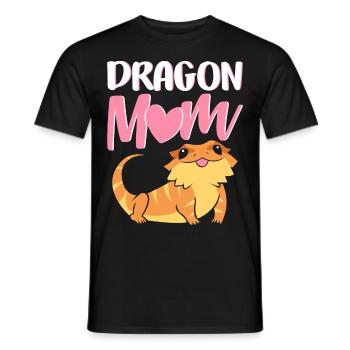 bearded dragon lizard lover dragon woman dragon - Men's T-Shirt - black - Front - AI Model Male 178 light (178cm)