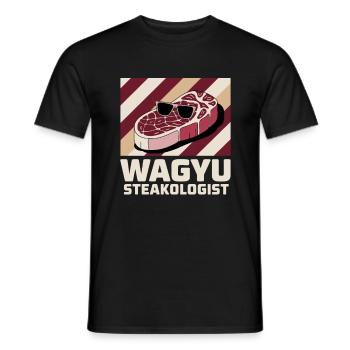 Wagyu Steak - Men's T-Shirt - black - Front - AI Model Male 178 light (178cm)