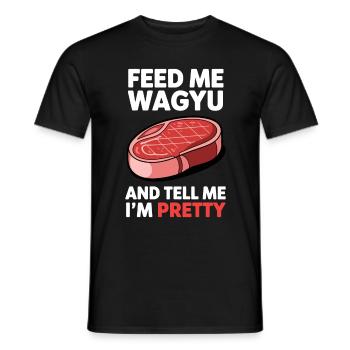 Wagyu Steak - Men's T-Shirt - black - Front - AI Model Male 178 light (178cm)