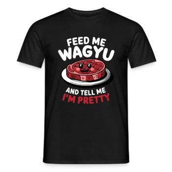 Wagyu Steak - Men's T-Shirt - black - Front - AI Model Male 178 light (178cm)